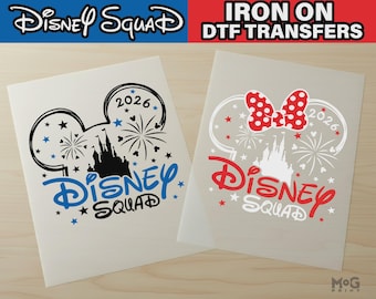 Disneyland Squad Iron On Transfer, Mickey & Minnie, Family Holiday