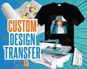 Custom DTF Heat Transfer, Ready to Press, Personalised T-Shirt Iron On