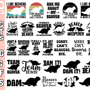 beaver svg bundle beaver png bundle beaver cut file bundle circut beaver silhouette commercial use