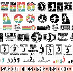 badminton svg bundle cricut badminton png bundle badminton shirt design bundle eps dxf jpg clipart vector free commercial use