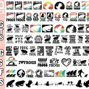 grenouille svg grenouille png grenouille svg bundle cricut coupe fichier grog silhouette clip art vecteur svg png eps dxf utilisation commerciale