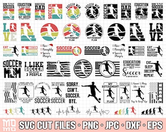 Soccer Svg Bundle, Soccer Family Svg, Png, 108 T-Shirt Designs