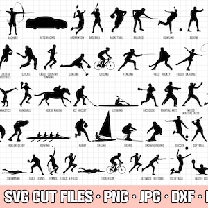 Sport SVG Bundle Cricut Sport png Bundle Sport Shirt Design Bundle eps dxf jpg Clipart Vektor frei komerziell nutzbar