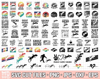 gecko svg bündel cricut gecko png bündel gecko Shirt Design Bündel eps dxf jpg Clipart Vektor frei kommerzielle Nutzung