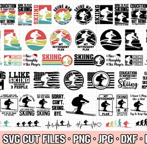 paquete de esquí svg cricut paquete de esquí png paquete de diseño de camisa de esquí paquete eps dxf jpg clipart vector uso comercial gratuito