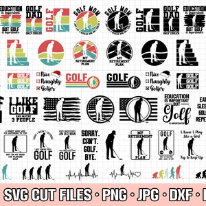 golf svg bundle cricut golf png bundle golf shirt design bundle eps dxf jpg clipart wektor darmowe komercyjne wykorzystanie