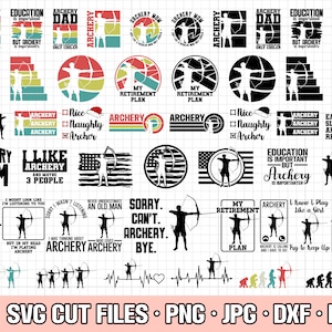 tiro com arco svg pacote cricut tiro com arco png pacote tiro com arco design de camisa pacote eps dxf jpg clipart vetor uso comercial gratuito
