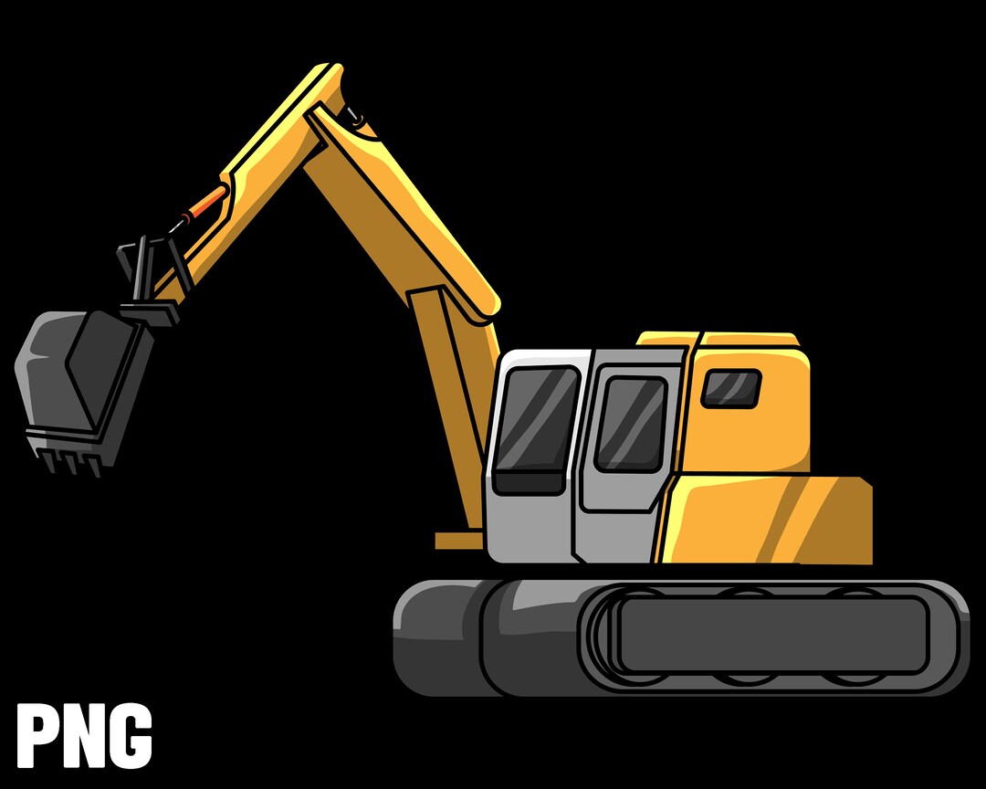 Excavator Png Sublimation Clipart Illustration Free Commercial Use - Etsy