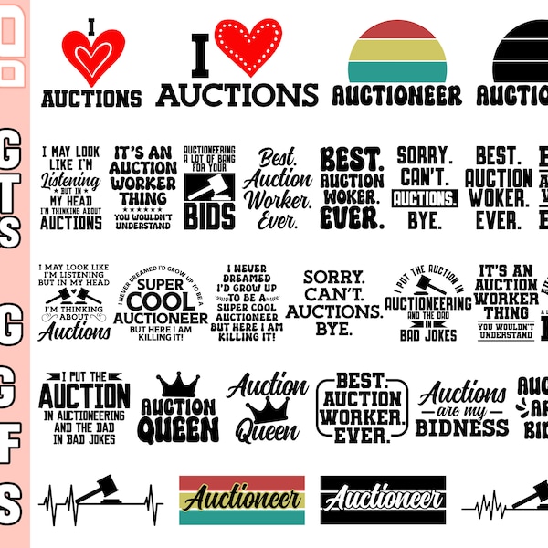 auction svg bundle auction png bundle auction svg png eps dxf shirt design commercial use