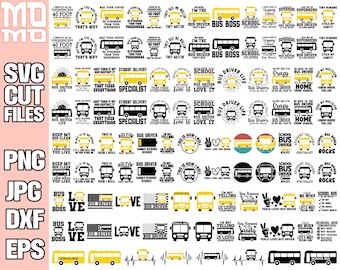 Schule Bus Fahrer svg png Bundle Cricut Shirt Schulbus Clipart Vektor svg png eps dxf geschnitten Datei kommerzielle Nutzung
