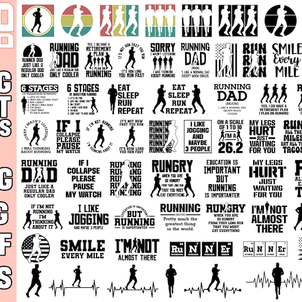 Running Svg - Etsy