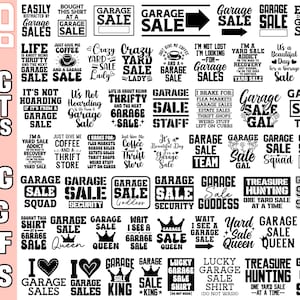 garage sale svg garage sale png garage sale teken garage sale shirt ontwerp bundel cricut gesneden bestand commercieel gebruik