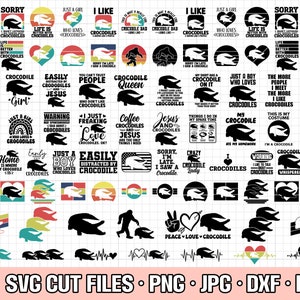crocodile svg bundle cricut crocodile png bundle crocodile shirt design bundle eps dxf jpg clipart vector free commercial use