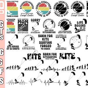 kitesurfing svg bundle cricut kitesurfing png bundle kitesurfing clip art vector eps dxf jpg jpeg commercial use