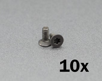 Screw countersunk flat sandblasted (grey) stainless steel screws Torx M2x5mm TX6 - SAK MOD