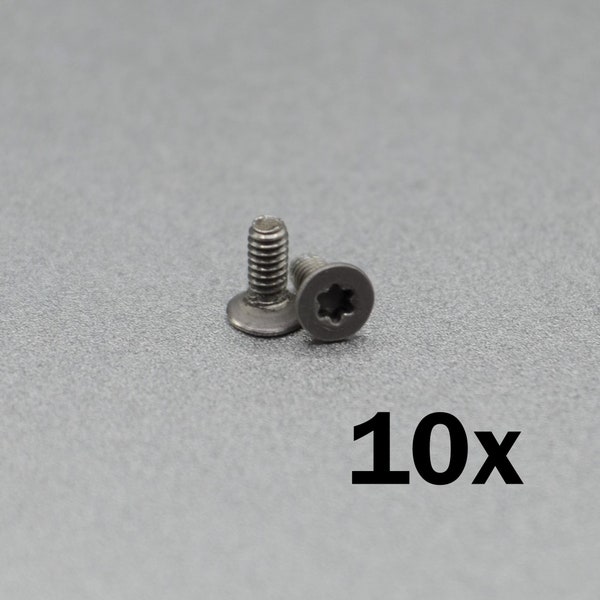 Schraube Senkkopf flach sandgestrahlt (grau) Edelstahlschrauben Torx  M2x5mm TX6 - SAK MOD