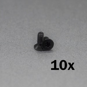Schraube Senkkopf flach schwarz Edelstahlschrauben Torx  M2x5mm TX6 - SAK MOD