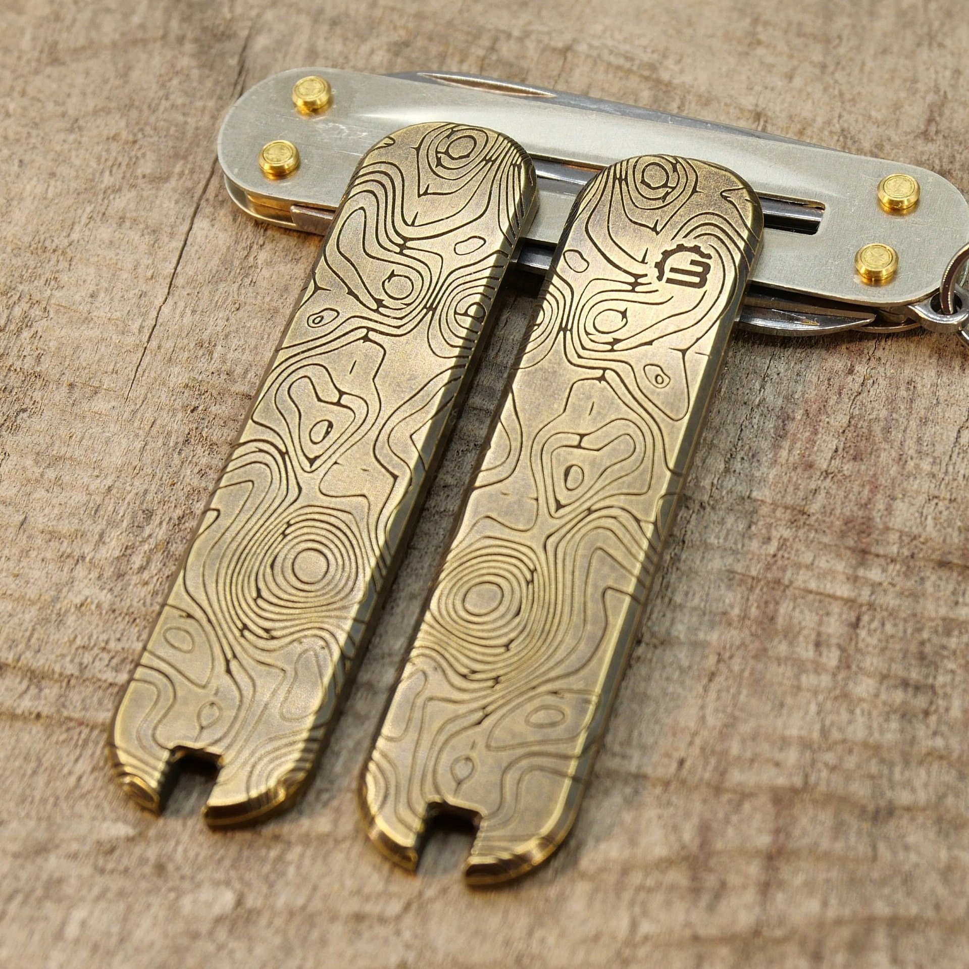 Brass victorinox scales sale