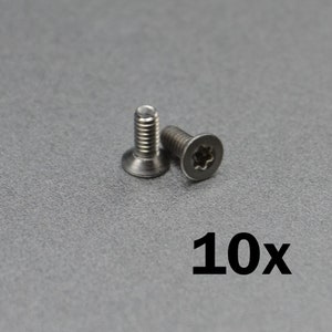 Screw countersunk head flat bright stainless steel screws Torx M2x5mm TX6 SAK MOD image 1