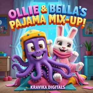 Ollie & Bella&#39;s Pajama Mix-Up| Funny bed time story for kids| 5 min read aloud picture e-book| Age 3-6| Silly and cute animal characters