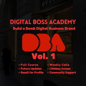 DBA Digital Boss Academy Vol. 1| No 1 PLR Community | Full Access | 1 Time Payment | Digital Marketing| Online Course | Resell | Support