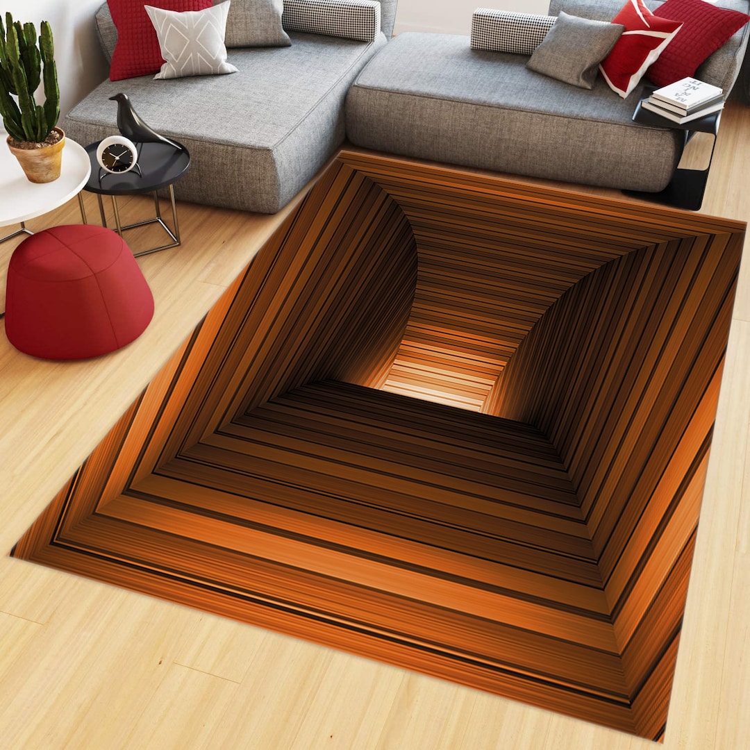 Stair Illusion Rug Optical Illusion Rug Vortex Rug 3D Model Etsy