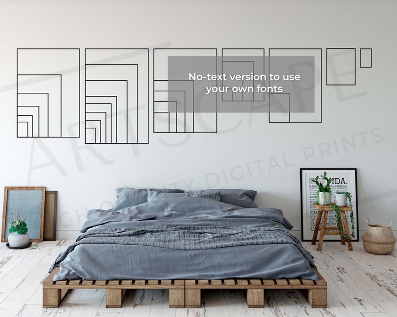 Wall Art Size Guide Frame Sizing Mockup Poster Size Portrait Landscape Ratio 2x3 3x4 4x5 5x7