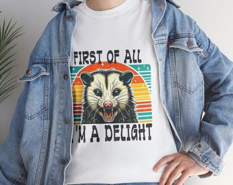 Grappig T-shirt met opossum-afbeelding: Sassy Animal Quote, uniseks T-shirt