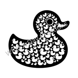 Duck, Jeep Decal, SVG, PNG, JPG, file, duck made of ducks, Jeep, circut, file, download, vinyl, decal, instant, ducks, craft, crafting,