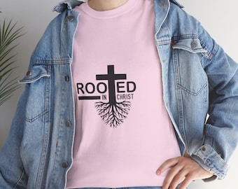Camiseta "Arraigados en Cristo": Ropa cristiana unisex