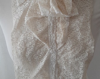 colletto jabot in pizzo vintage color champagne