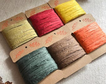 Autumn Raffia Ribbon: Rustic Gift Wrap & Craft Ribbon, Eco-Friendly 10m Spools