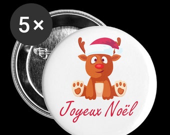 “Merry Christmas Reindeer” Badges