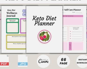 Planificador de dieta cetogénica / Planificador cetogénico imprimible para la compra de comestibles / Planificación de comidas cetogénicas / Planificador de comidas semanal / Planificador de comidas cetogénicas