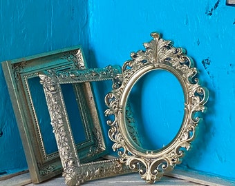 Miniature Gold Painted Picture Frame, 3D Printed