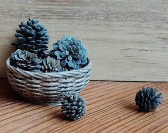 Miniature Pine Cones, Fall and Dollhouse Xmas Decoration, 1:12 Scale, 3D Printed