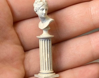 1:35 Scale, Miniature Ancient Marble Bust of Venus with its Base