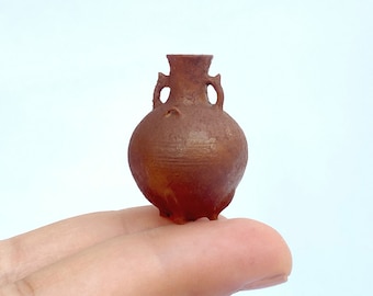 Miniature Ceramic Pottery Set for Diorama and Dollhouse (4 Piece), 3D Printed