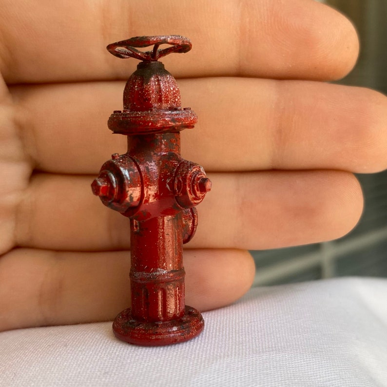 Miniature American Fire Hydrant 1:24 Scale painted