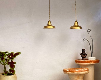 Miniature Hanging, Pendant Cone Shape Lamp