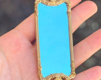 Miniature Mirror Frame, Dollhouse Victorian Decor, Gold Painted, 3D Printed, 1:24 Scale