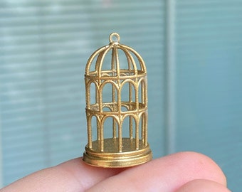 Miniature Dollhouse Gold Color Wire Cage , 3d Printed, 3 Size