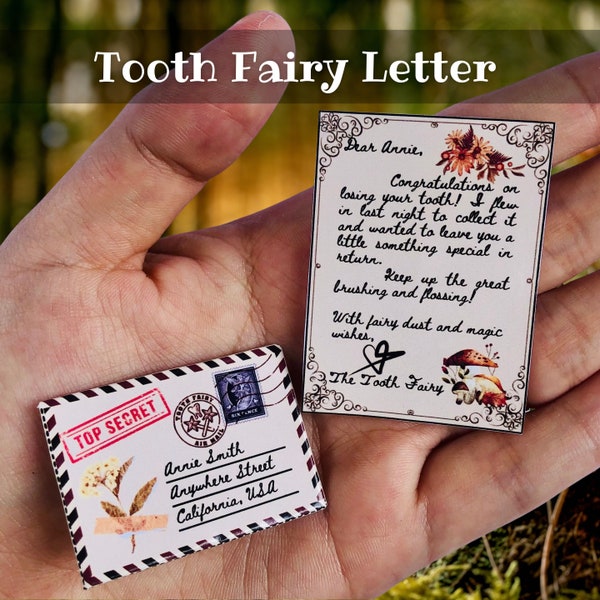 Tooth fairy letter Tooth fairy note Tooth fairy Personalized Letter from Toothfairy