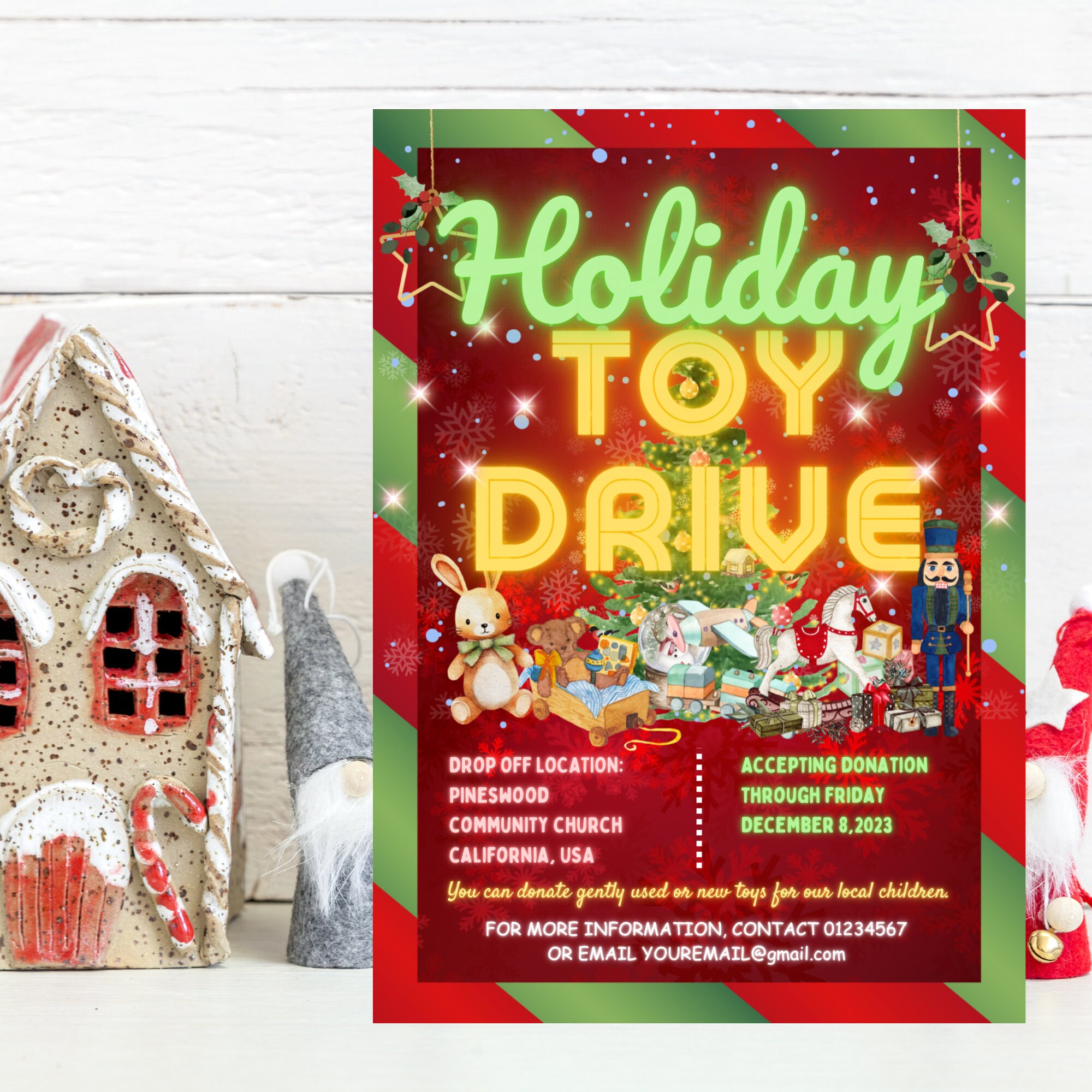 Toy Drive Flyer Editable Template Christmas PTO PTA Fundraising School Poster Canva Instant Download - Etsy toy-drive-flyer-editable-template-christmas-pto-pta-fundraising-school-poster-canva-instant-download-etsy