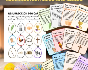 Resurrection Eggs Printable Resurrection Scene Easter Egg Hunt kids activity