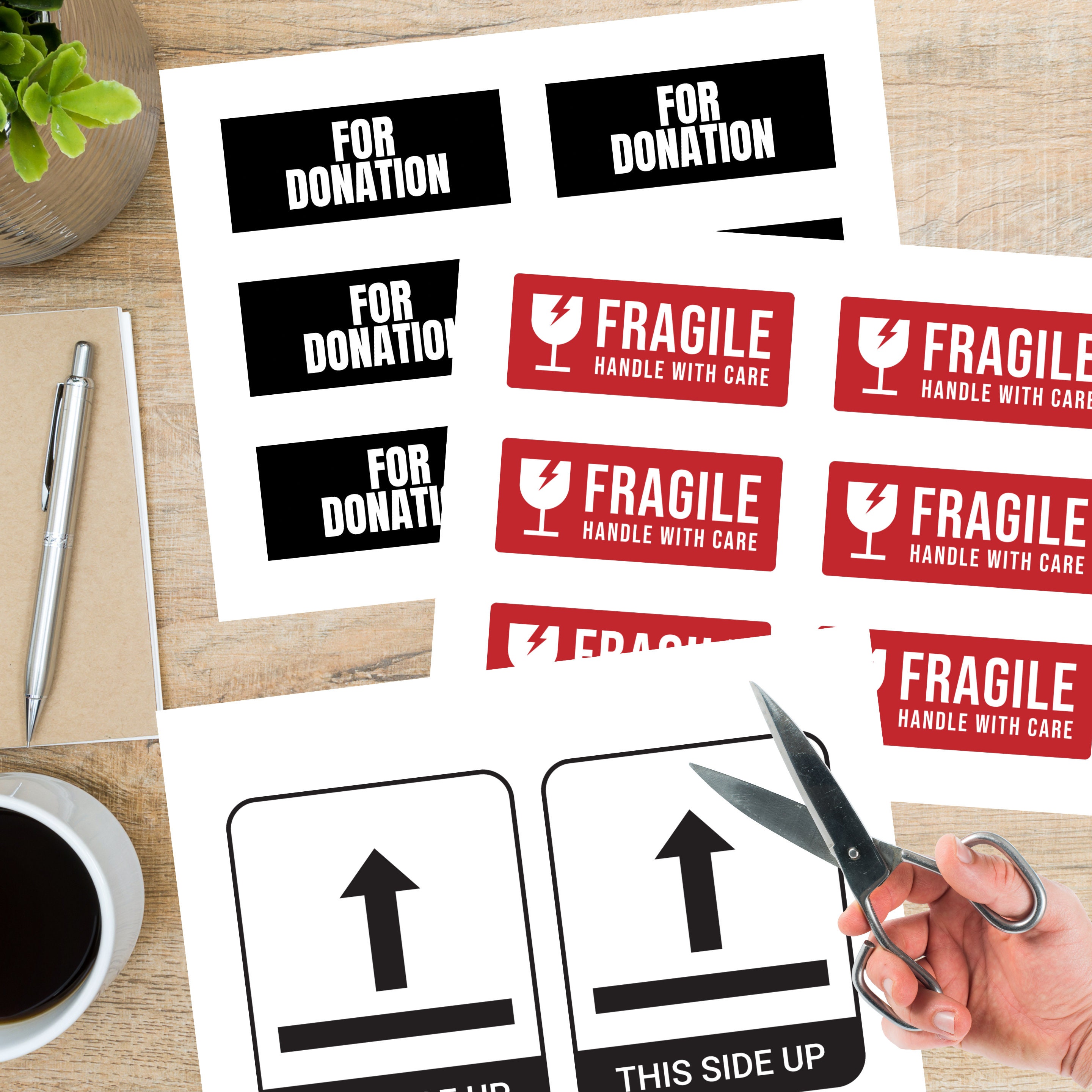 Moving Box Labels Printable Stickers Color Coded Stickers With Labels ...