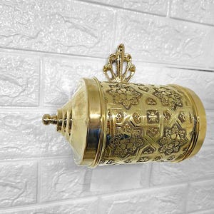 brass bathroom accessories Toilet Paper Holder - Handcrafted Vintage Wall-Mounted Bathroom Decor