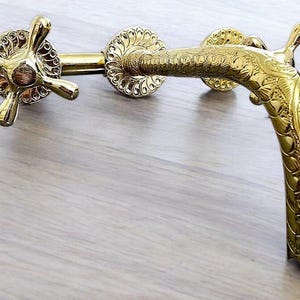 vintage kitchen faucet - faucet brass - solid brass faucets - Brass Faucet - Unlacquered Brass Faucet - Wall Brass Faucet