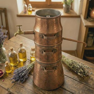 Distillatore di oli essenziali in rame fatto a mano: attrezzatura per la distillazione domestica