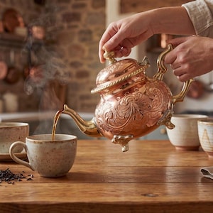 Vintage Silver Plated Teapot – Victorian Floral Tea Server